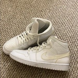 White Nike Air Jordan’s